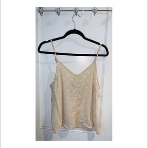 Cream polka dot tank